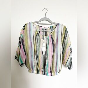 Devotion Twins Striped Cotton Blouse NWT